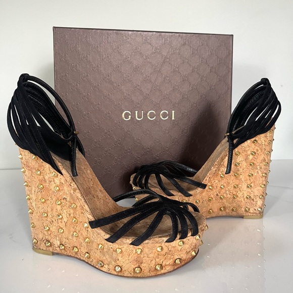 AUTHENTIC GUCCI RESORT COLLECTION WEDGES - Picture 4 of 17